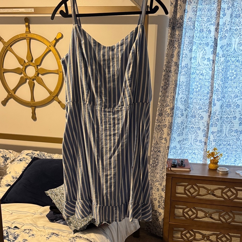 Old Navy Blue and White Striped Sundress NWT